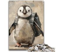 1000 Piece Jigsaw Puzzles for Teenagers Traveling Penguin, Learning Educational Toys Family Games Unique Birthday And Gifts 26X38CM