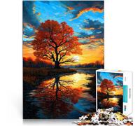 1000 Piece Jigsaw Puzzles for teenagers Tree by Sunset in Autumn Entspannungsspiele Geburtstagsgeschenk, Geschenke52x38cm