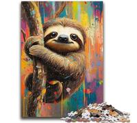 1000 Piece Jigsaw Puzzles for Teenagers Tree-climbing Sloth 1000 Piece Jigsaw,Interesting Stress Reduction Parent-child Interaction (75x50cm)