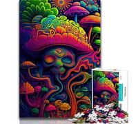 1000 Piece Jigsaw Puzzles for Teenagers Trippy Mushrooms Adult Jigsaw,Quiz Game Wall Decoration Unique Birthday And Xmas Gifts (size 75x50cm)