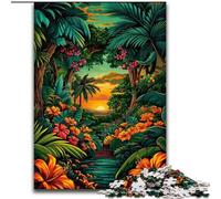 1000 Piece Jigsaw Puzzles for Teenagers Tropical Rain Forest, Train Your Brain And Hands Unique Birthday And Gifts for Age 14+ (Size 26x38cm)