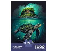 1000 Piece Jigsaw Puzzles for Teenagers Turtle Island Adult Puzzles Relaxing Games Enhance Memory Help The Brain Exercise 52x38cm/1000pcs