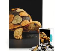1000 Piece Jigsaw Puzzles for Teenagers Turtle Made of Potato Chips, Toy Wall Decor, Train Your Brain And Hands, Great Gift for Gaming 38x52cm