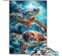 1000 Piece Jigsaw Puzzles for Teenagers Turtle on The Seabed, Learning Educational for Is Ideal As A Gift for The Whole Family (Size 26x38cm)