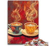 1000 Piece Jigsaw Puzzles for Teenagers Two Cups of Coffee Puzzles for Adults,Fun Present & Activity for Home,Toy for Rainy Days (38x26cm)