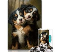 1000 Piece Jigsaw Puzzles for Teenagers Two Puppies Teenager Puzzles,Quiz Game for Is Ideal As A Gift for The Whole Family (size 75x50cm)
