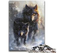 1000 Piece Jigsaw Puzzles for Teenagers Two Wolves Toys Educational Games Stress Relieving Parent-child Interaction for Ages 14+ 50x75cm