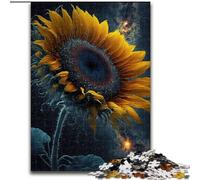 1000 Piece Jigsaw Puzzles for Teenagers Universe Sunflower, Educational Games Home Decoration Suitable for Desktop Decoration (Size 50x75cm)