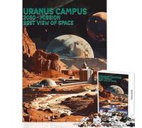 1000 Piece Jigsaw Puzzles for Teenagers Uranus Campus Space Tour Fun Games Staycation Kill Time Toy Wall Decor Unique Gifts for Birthday And Christmas (50X75cm)