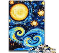 1000 Piece Jigsaw Puzzles for Teenagers Van Gogh Night Sky Family Game Stress Reliever Difficult Challenge Secret Santa Gifts 26x38cm