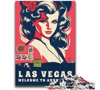 1000 Piece Jigsaw Puzzles for Teenagers Vegas Girl in Blue for 14+ Unique Challenge Game Family Games Christmas Birthday Gifts (size 50x75cm)