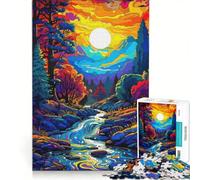 1000 Piece Jigsaw Puzzles for Teenagers Vibrant River Landscape DIY Toys Decompressing Intellectual Suitable for Desktop Decoration 50x75cm