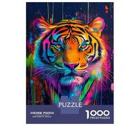 1000 Piece Jigsaw Puzzles for Teenagers Vibrant Tiger Art -9 Jigsaws for Adults Family Game Pattern Assembly Unique Birthday And Gifts 70x50cm/1000pcs