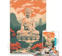 1000 Piece Jigsaw Puzzles for Teenagers Vintage Retro Buddha Art Educational Toy Tough Challenge for Is Ideal As A Gift 38x26cm