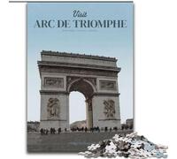 1000 Piece Jigsaw Puzzles for Teenagers Visit Arc De Triomphe, Stress Reliever Difficult Challenge Secret Santa Gifts for Age 14 Years Up 50x75cm