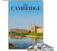 1000 Piece Jigsaw Puzzles for Teenagers Visit Cambridge, Suitable for People Aged 14 And Above Educational Games Secret Santa Gifts 50x75cm