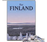 1000 Piece Jigsaw Puzzles for Teenagers Visit Finland for Educational Game Challenge Toy Birthday Present, Gifts (26x38cm) 1000pcs