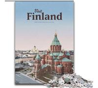 1000 Piece Jigsaw Puzzles for Teenagers Visit Finland Toy Intellectual Game for Home Decoration for Age 14 Years Up (50x75cm) 1000pcs