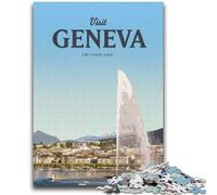 1000 Piece Jigsaw Puzzles for Teenagers Visit Geneva for 14+ Unique Challenge Game Family Games Christmas Birthday Gifts (size 38x26cm)