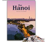 1000 Piece Jigsaw Puzzles for Teenagers Visit Hanoi Toy Intellectual Game for Home Decoration for Age 14 Years Up (50x75cm) 1000pcs