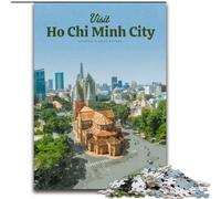 1000 Piece Jigsaw Puzzles for Teenagers Visit Ho Chi Minh City, Train Your Brain And Hands Unique Birthday And Gifts for Age 14+ 26x38cm