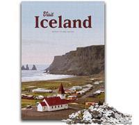 1000 Piece Jigsaw Puzzles for Teenagers Visit Iceland Toys Educational Games Stress Relieving Parent-child Interaction for Ages 14+ (size 50x75cm)