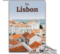 1000 Piece Jigsaw Puzzles for Teenagers Visit Lisbon, Suitable for People Aged 14 And Above Educational Games Secret Santa Gifts 75x100cm