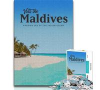 1000 Piece Jigsaw Puzzles for Teenagers Visit Maldives,Family Entertainment Toys Is Ideal As A Gift for The Whole Family (38x26cm)