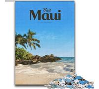 1000 Piece Jigsaw Puzzles for Teenagers Visit Maui for Educational Game Challenge Toy Birthday Present, Gifts (38x52cm) 1000pcs