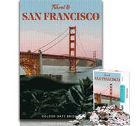 1000 Piece Jigsaw Puzzles for Teenagers Visit San Francisco,Family Entertainment Toys Is Ideal As A Gift for The Whole Family (38x26cm)