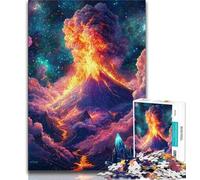 1000 Piece Jigsaw Puzzles for Teenagers Volcanic Eruption, Train Your Brain And Hands,gifts for Friends And Family for Age 14 38x26cm