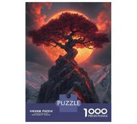 1000 Piece Jigsaw Puzzles for Teenagers Volcanic Tree Under Fiery Sky Jigsaw for Adults DIY Toys Pattern Assembly Help The Brain Exercise 70x50cm/1000pcs