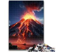 1000 Piece Jigsaw Puzzles for Teenagers Volcano Erupting Teenager Jigsaw,Relax Games Is Ideal As A Gift for The Whole Family (26x38cm)
