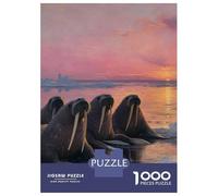1000 Piece Jigsaw Puzzles for Teenagers Walruses at Sunset Jigsaws for Adults Family Game Pattern Assembly Unique Birthday And Gifts 70x50cm/1000pcs
