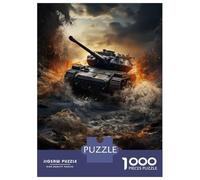 1000 Piece Jigsaw Puzzles for Teenagers War Tank Assault Adult Puzzles Toy Wall Decor A Work of Art for Birthday, Chrismas 52x38cm/1000pcs