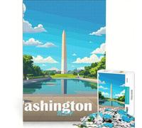1000 Piece Jigsaw Puzzles for Teenagers Washington DC Monument Educational Toy Tough Challenge for Is Ideal As A Gift 50x75cm
