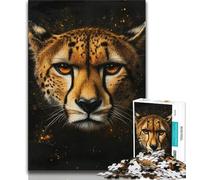 1000 Piece Jigsaw Puzzles for Teenagers Watercolor Cheetah Puzzles for Teenagers,Decompressing Intellectual Educational Toy Birthday Gift (size 38x26cm)