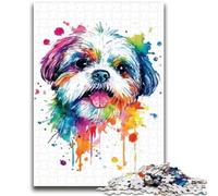 1000 Piece Jigsaw Puzzles for Teenagers Watercolor Dog Teenager Jigsaw,Relax Games Is Ideal As A Gift for The Whole Family (75x50cm)