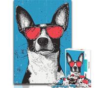 1000 Piece Jigsaw Puzzles for Teenagers Watercolor French Bulldog Teenager Puzzles,Quiz Game for Is Ideal As A Gift for The Whole Family (size 38x26cm)