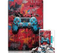 1000 Piece Jigsaw Puzzles for Teenagers Watercolor Game Controller Adult Puzzles,Learning Educational Toys Family Games Unique Birthday And Gifts 26x38cm