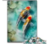 1000 Piece Jigsaw Puzzles for Teenagers Watercolor Koi, Suitable for Ages 14 And Up Home Decor Deal As Gifts for The Whole Family (size 26x38cm)