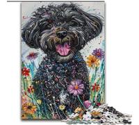 1000 Piece Jigsaw Puzzles for Teenagers Watercolor Poodle, Train Your Brain And Hands Unique Birthday And Gifts for Age 14+ (Size 26x38cm)