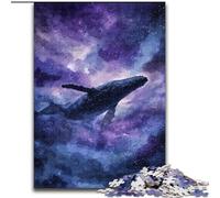 1000 Piece Jigsaw Puzzles for Teenagers Watercolor Whale, Educational Games Home Decoration Suitable for Desktop Decoration (Size 50x75cm)