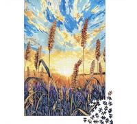 1000 Piece Jigsaw Puzzles for Teenagers Wheat Field Sunset Art Print-1 Adult Puzzles Relaxing Games Enhance Memory Help The Brain Exercise 52x38cm/1000pcs