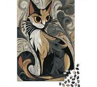 1000 Piece Jigsaw Puzzles for Teenagers Whimsical Cat Art Print Jigsaw for Adults DIY Toys Pattern Assembly Help The Brain Exercise 70x50cm/1000pcs