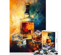 1000 Piece Jigsaw Puzzles for Teenagers Whiskey Glow A Liquid Symphony Happy Shared Home Activity Thoughtful Festive Present Choice (38x52cm)