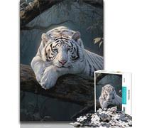 1000 Piece Jigsaw Puzzles for Teenagers White Tiger,Challenging To Complete But Fun And Humorous Birthday Present,Gifts,Wall Art (38x26cm)