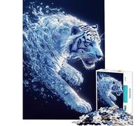 1000 Piece Jigsaw Puzzles for Teenagers White Tiger in Ice Jigsaw Puzzle Relaxing Games Wall Decoration Deal As Gifts for The Whole Family (Size 50x75cm)