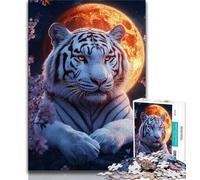 1000 Piece Jigsaw Puzzles for Teenagers White Tiger Teenager Jigsaw,Relax Games Is Ideal As A Gift for The Whole Family 26x38cm