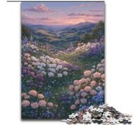 1000 Piece Jigsaw Puzzles for Teenagers Wildflower Mountains, Educational Games Home Decoration Suitable for Desktop Decoration (Size 50x75cm)